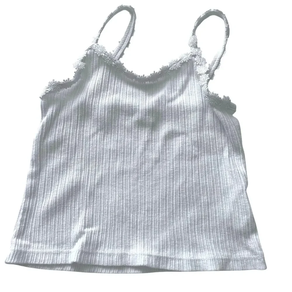 Old Navy Ribbed Daisy Strap Tank - Size Small (6/7)
